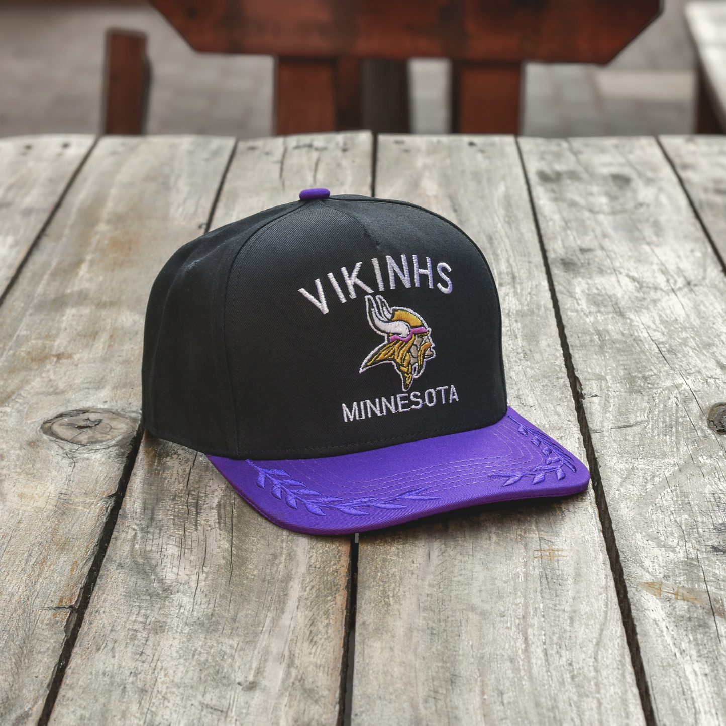 Viking Crest Snapback Cap – Purple/Gold