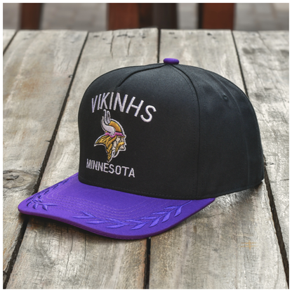 Viking Crest Snapback Cap – Purple/Gold