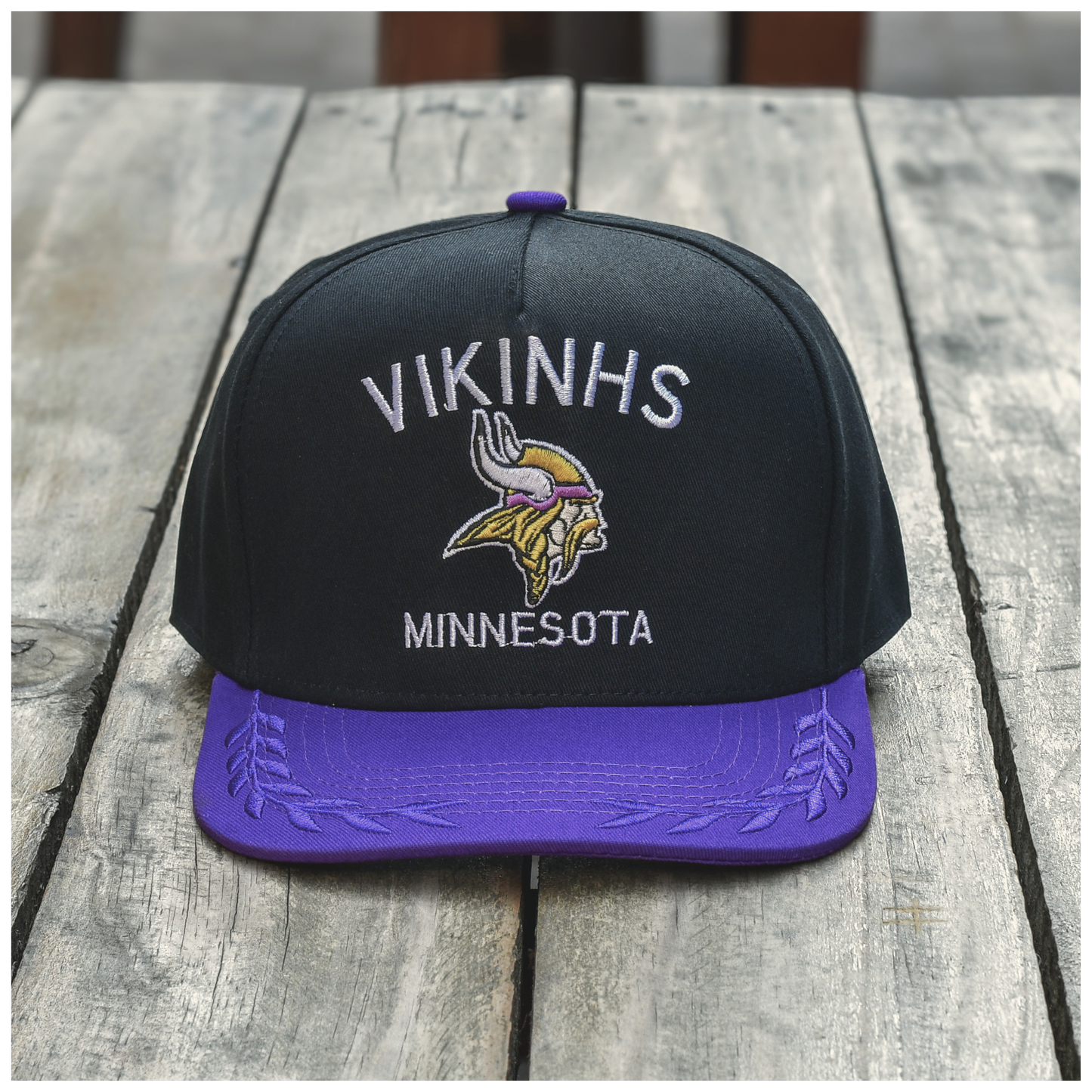 Viking Crest Snapback Cap – Purple/Gold