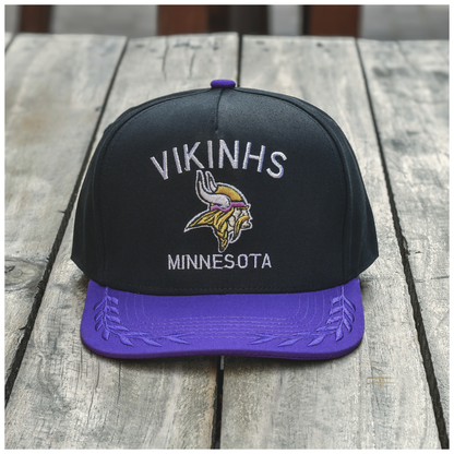 Viking Crest Snapback Cap – Purple/Gold
