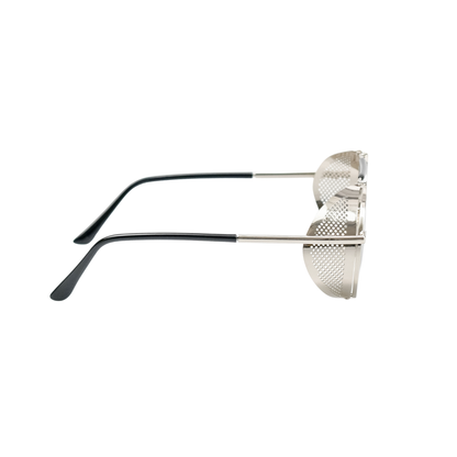 Retro Steampunk Side-Shield Round Sunglasses