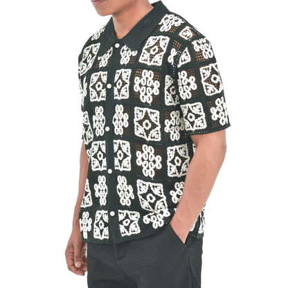 LOWKAL Heritage Tile Crochet Shirt