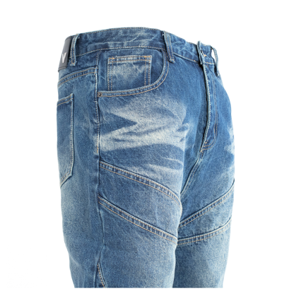 Arc Line Washed Baggy Denim