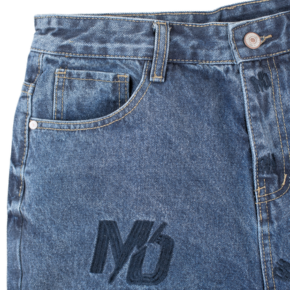 ND Monogram Distressed Denim Shorts 13919