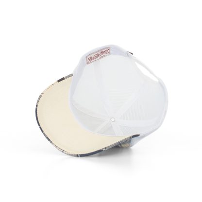 Punk Crest Check Mesh Trucker Cap