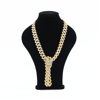 Iced Cuban Link Necklace & Bracelet Set