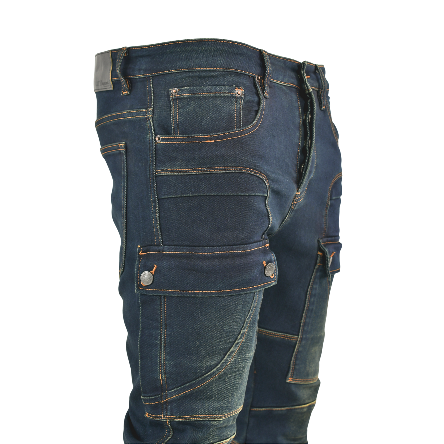 Utility Panel Cargo Denim Jeans – Dark Indigo