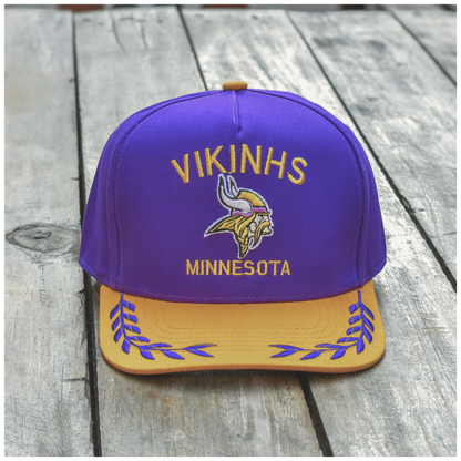 Viking Crest Snapback Cap – Purple/Gold