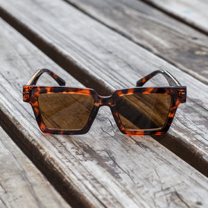 Vintage Square Acetate X2 Frame Sunglasses