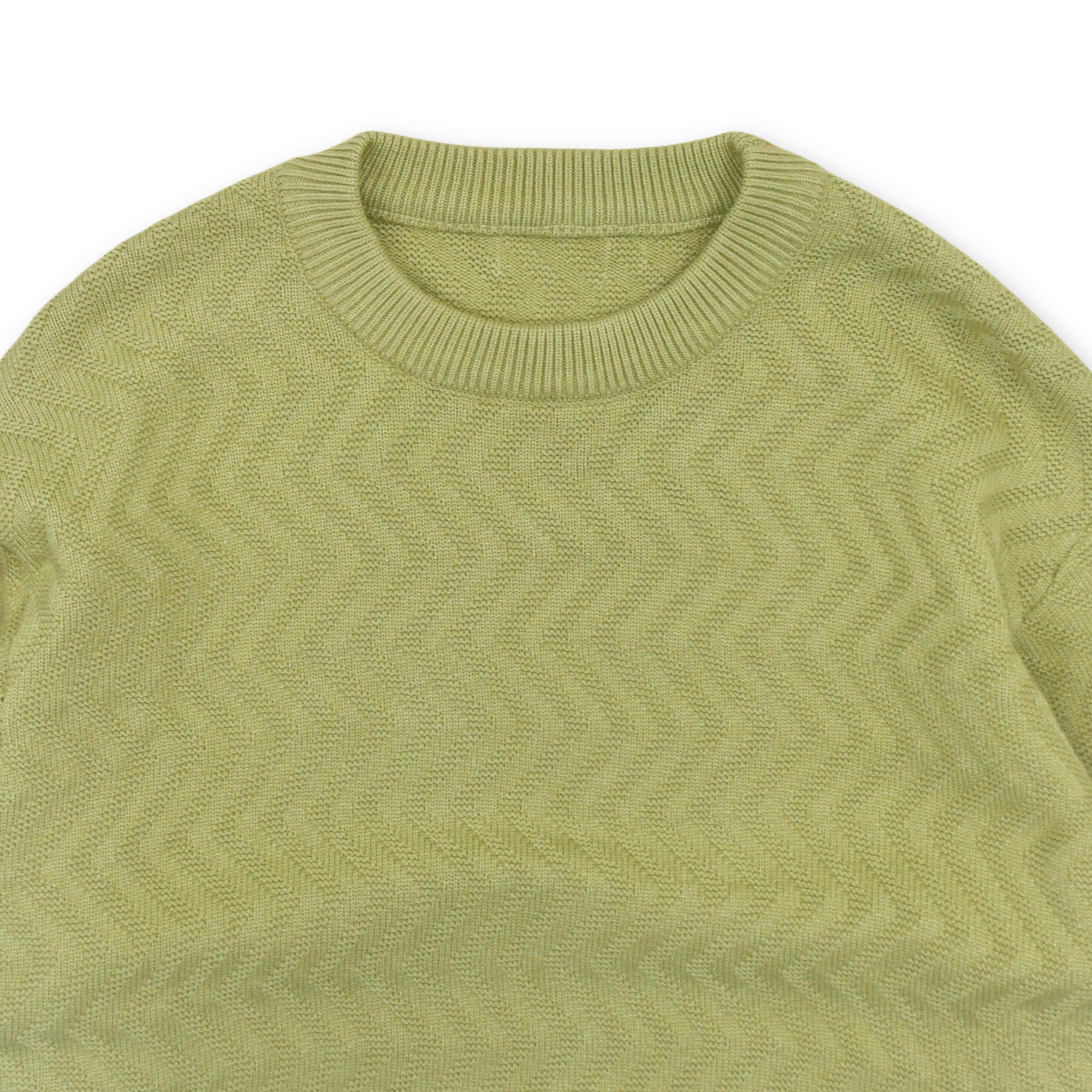 Zigzag Textured Knit Sweater