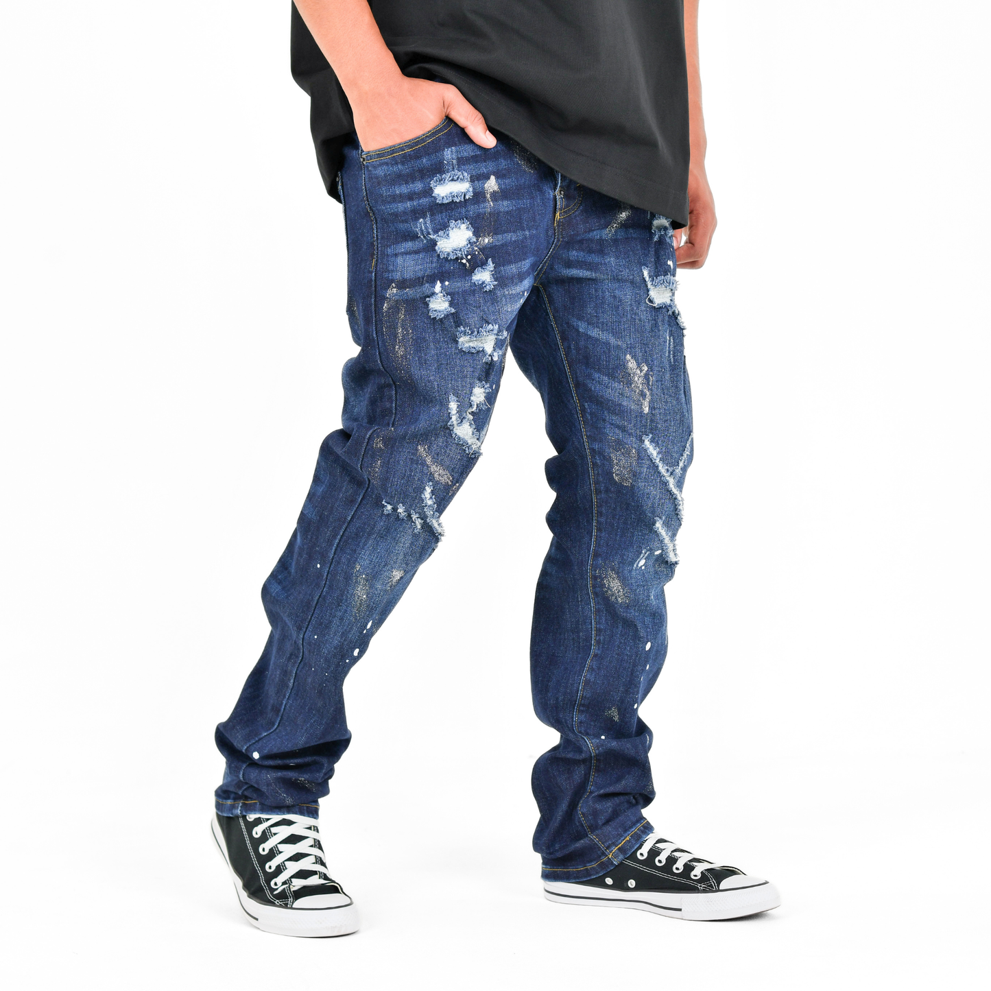 Silver Strike Ripped Denim
