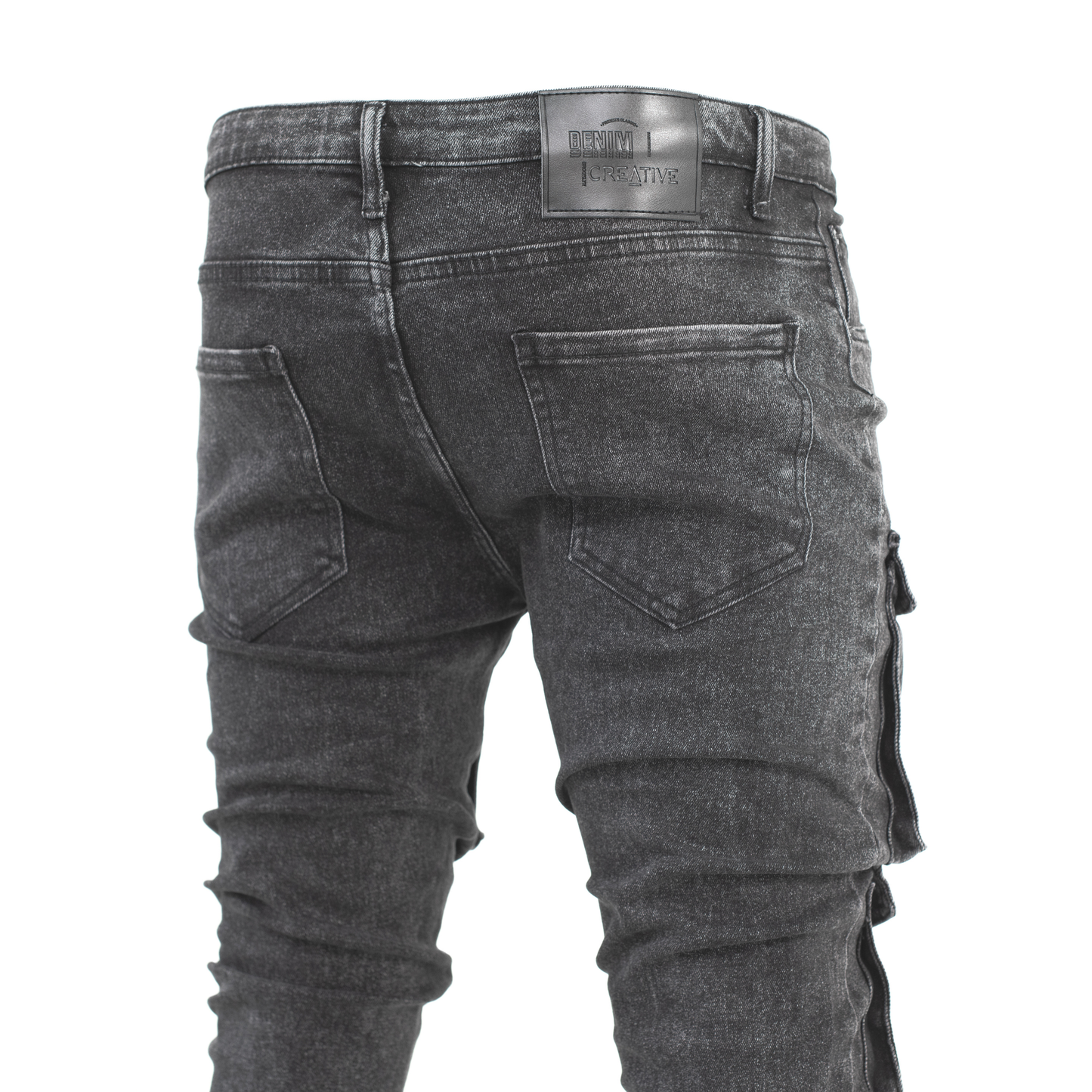 Shadow Distressed Utility Cargo Denim