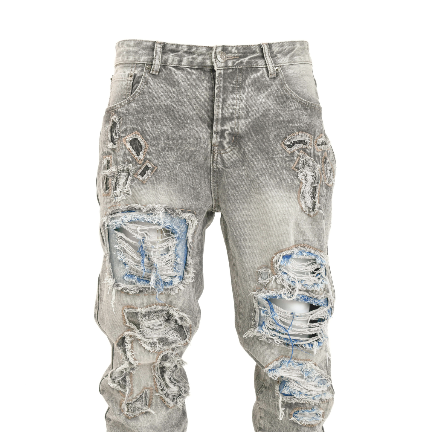 Toxic Fade Distressed Patchwork Denim