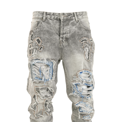Toxic Fade Distressed Patchwork Denim
