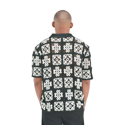 LOWKAL Heritage Tile Crochet Shirt