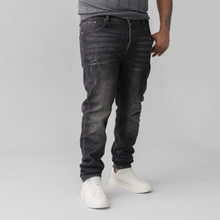 Load image into Gallery viewer, Gee2 Island Black Distressed Denim
