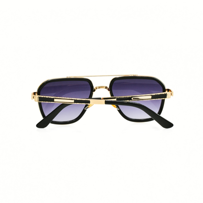 LOWKAL Executive Double-Bar Square Sunglasses