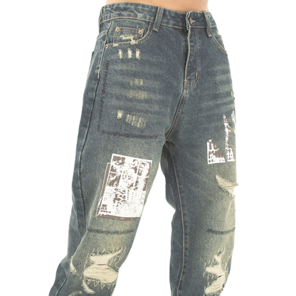 Urban Relic Distressed Baggy Denim
