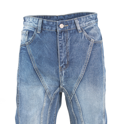 Arc-Flow Paneled Blue Relaxed fit Jean