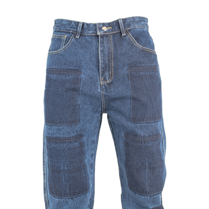 Dual Patchwork Utility Denim