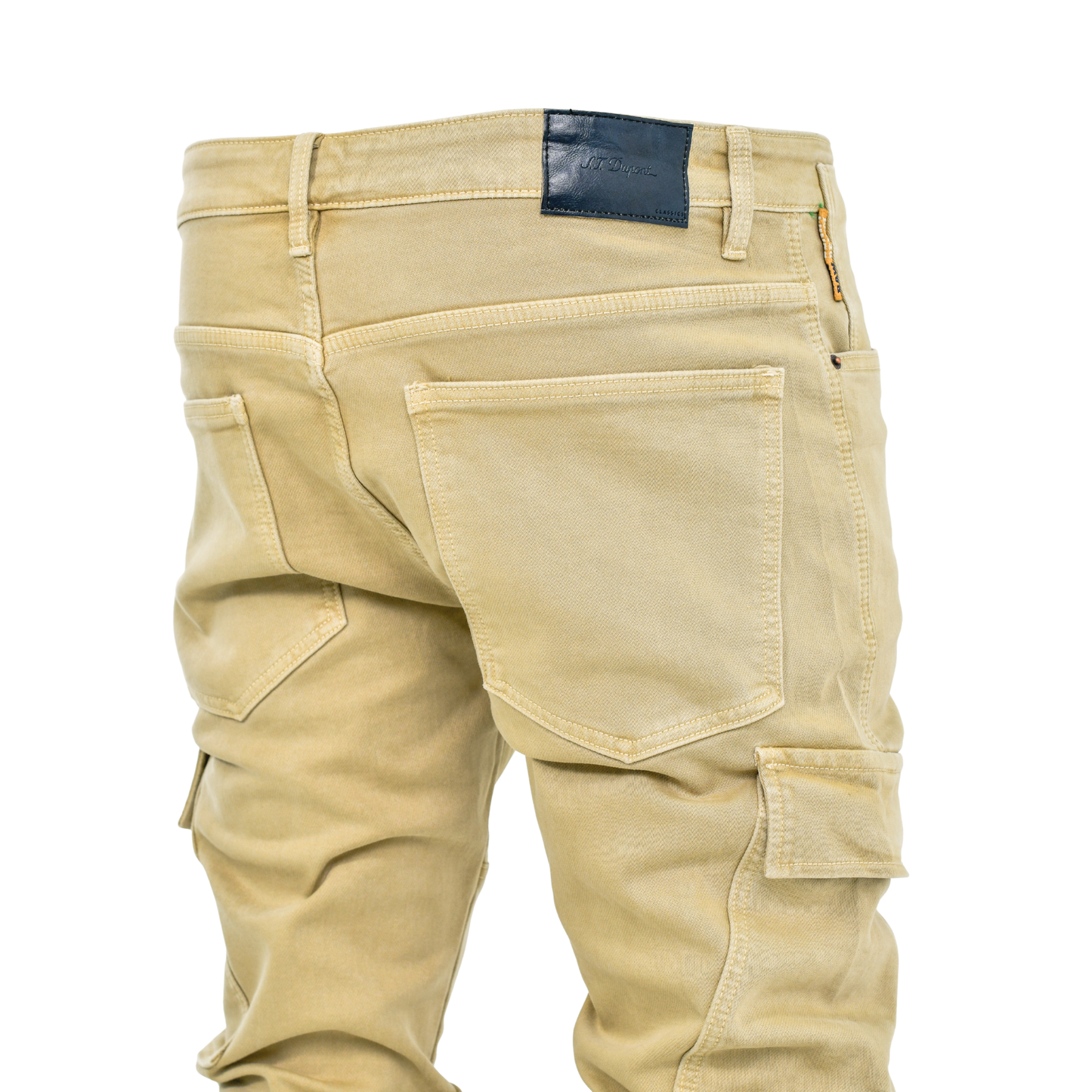 Desert Utility Stacked Cargo Denim – Sand Beige