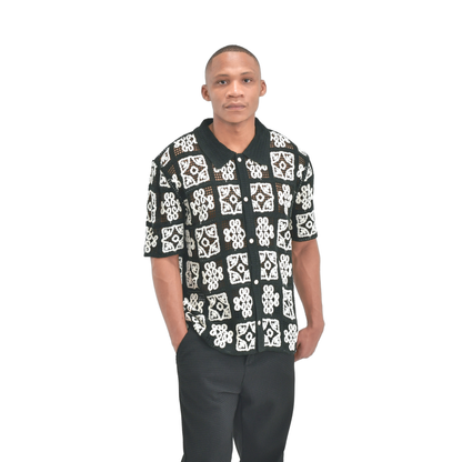 LOWKAL Heritage Tile Crochet Shirt