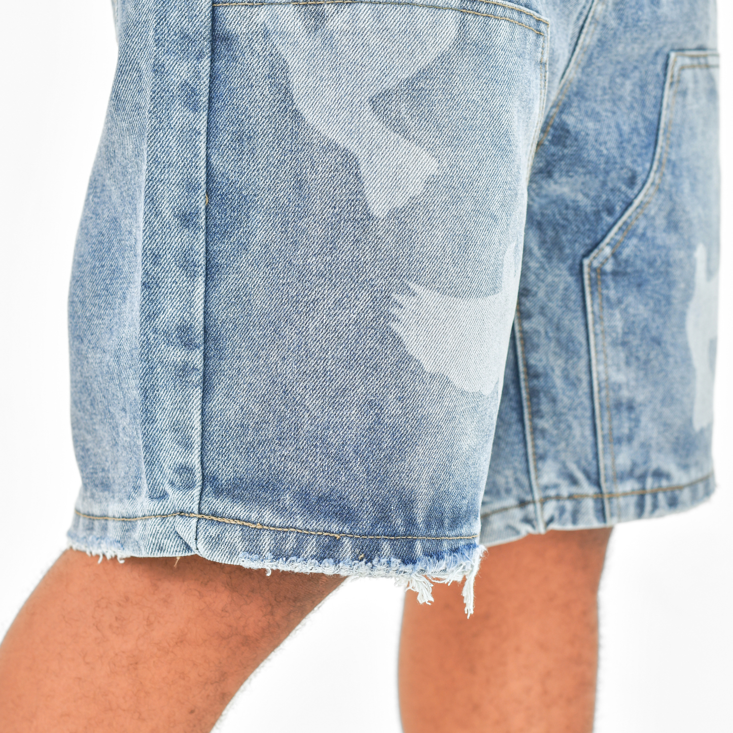 Sky Flight Washed Denim Shorts