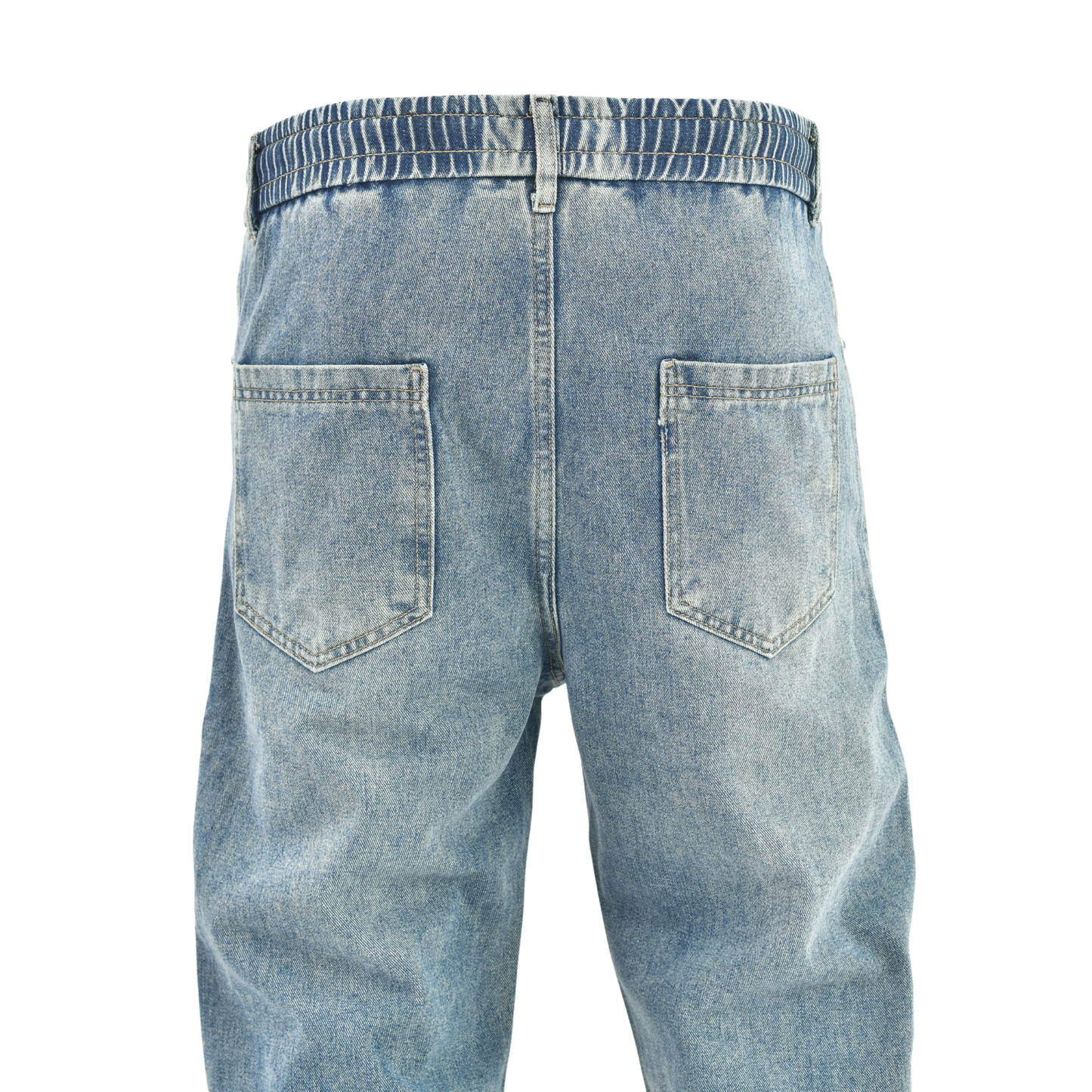 Vintage Wash Utility Drawstring Denim F8689