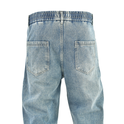 Vintage Wash Utility Drawstring Denim F8689