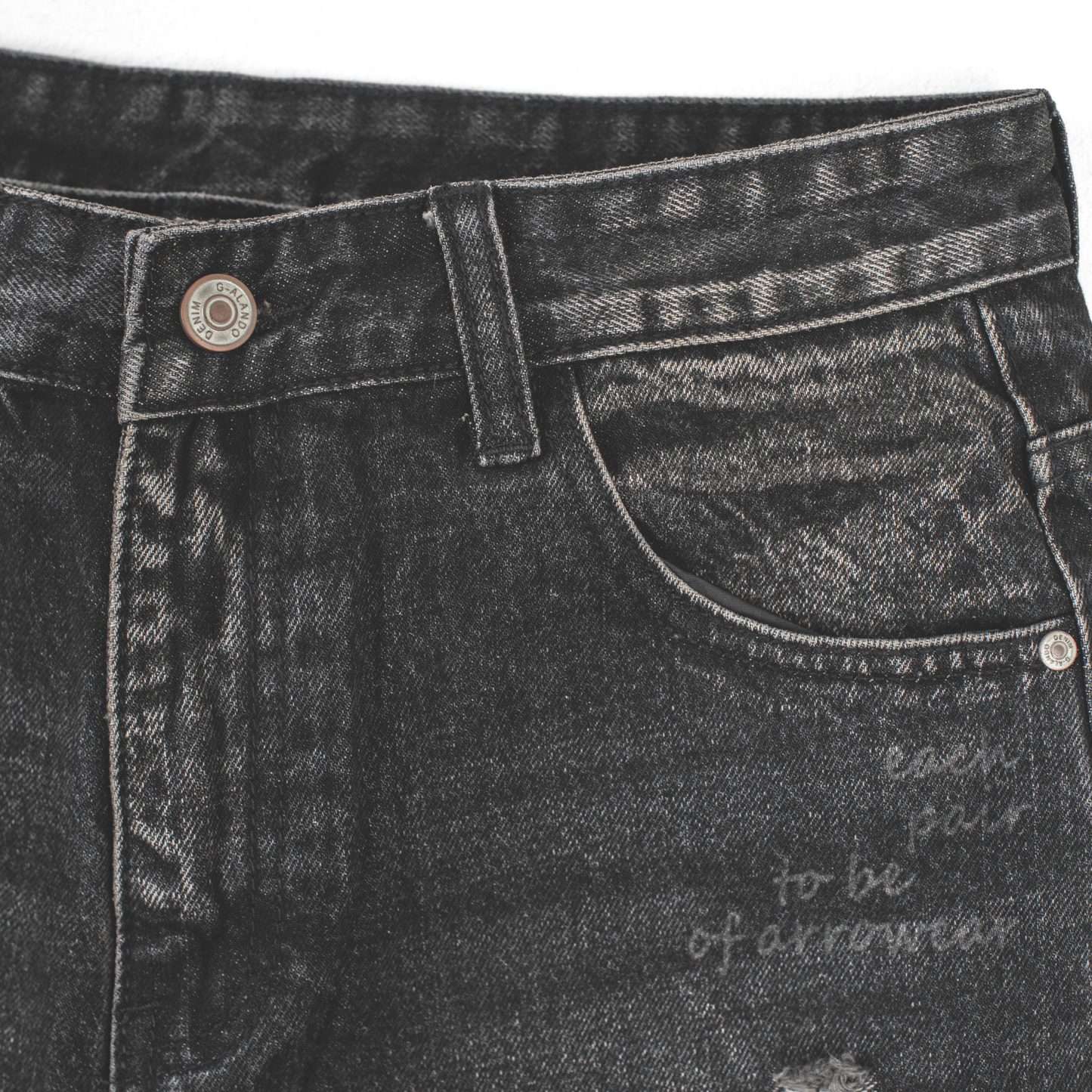 Midnight Archive Distressed Denim Shorts 13917