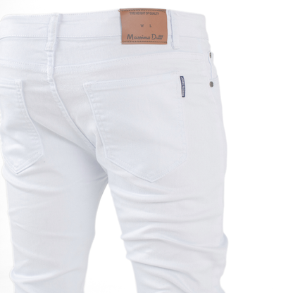 Pure Ice White Distressed Skinny Jeans