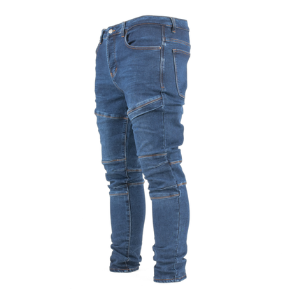 Blue Matrix Panel Skinny Jean