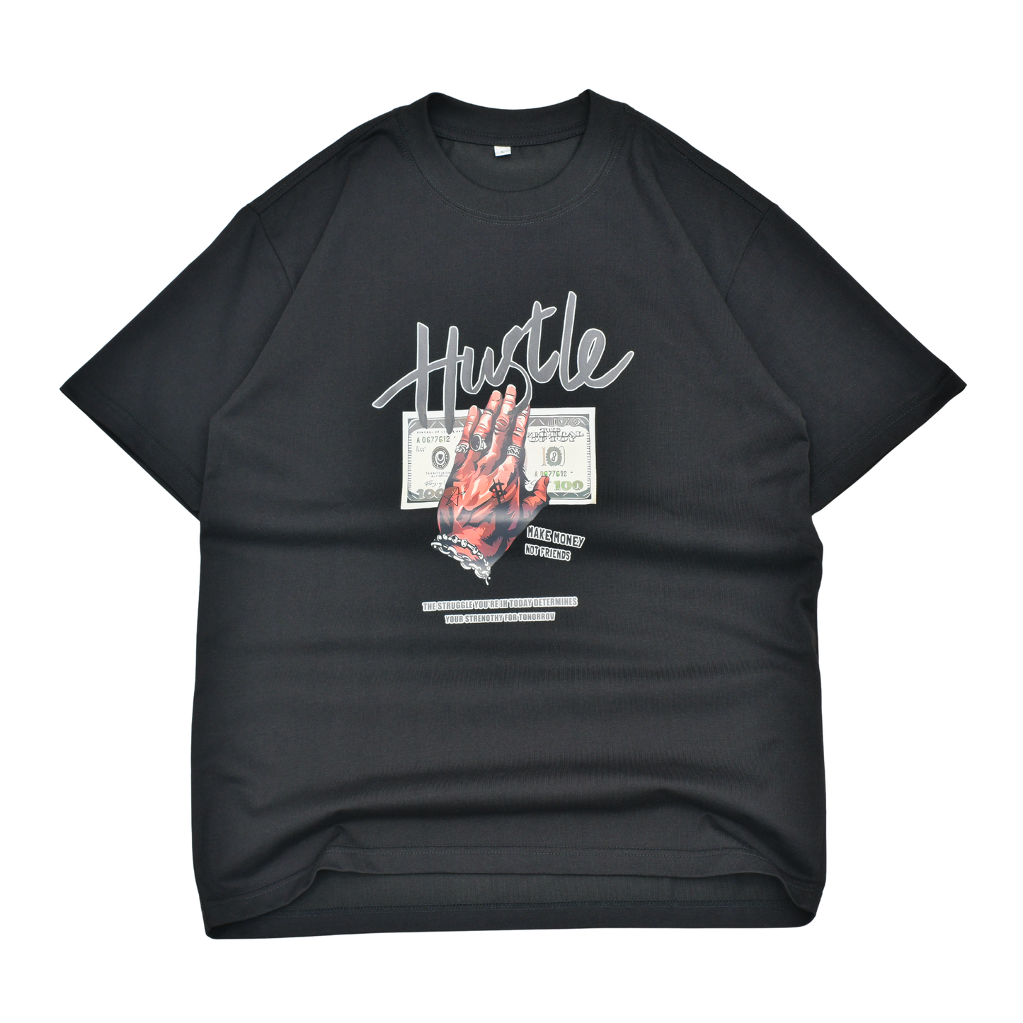 LOWKAL Hustle Graphic Oversized T-Shirt