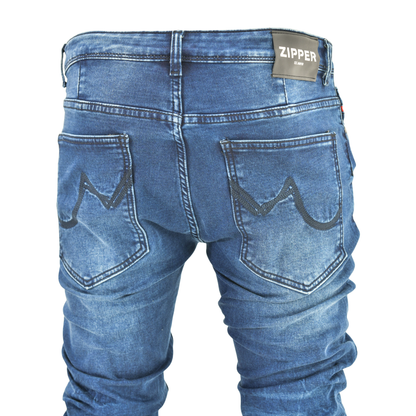Indigo Stack Skinny Denim 3347