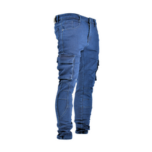Load image into Gallery viewer, Men’s Deep Indigo Utility Slim Fit Cargo Jeans
