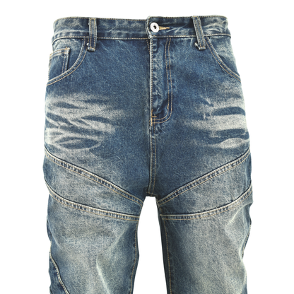 LOWKAL Arc Panel Washed Baggy Denim