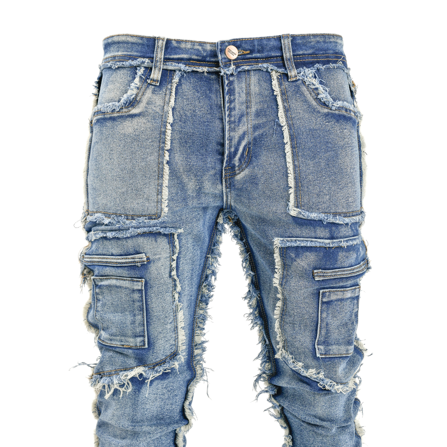 Frayed Frontier Cargo Denim