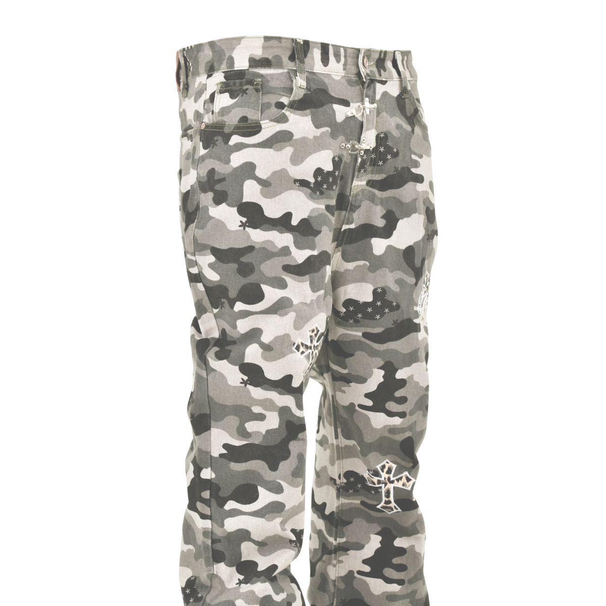 Shadow Cross Camo Stacked Jeans