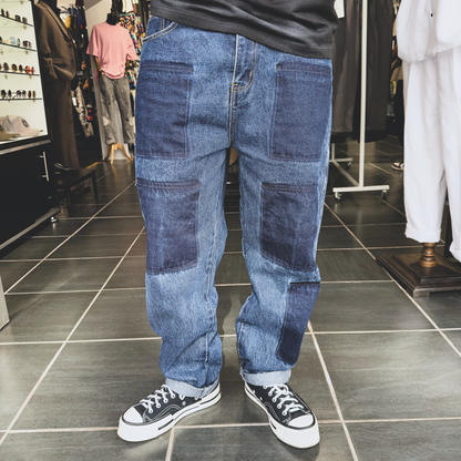 Dual Patchwork Utility Denim