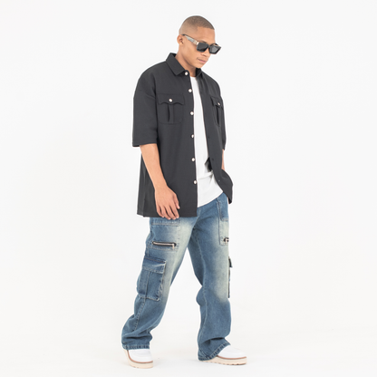 Vintage Style Cargo Denim