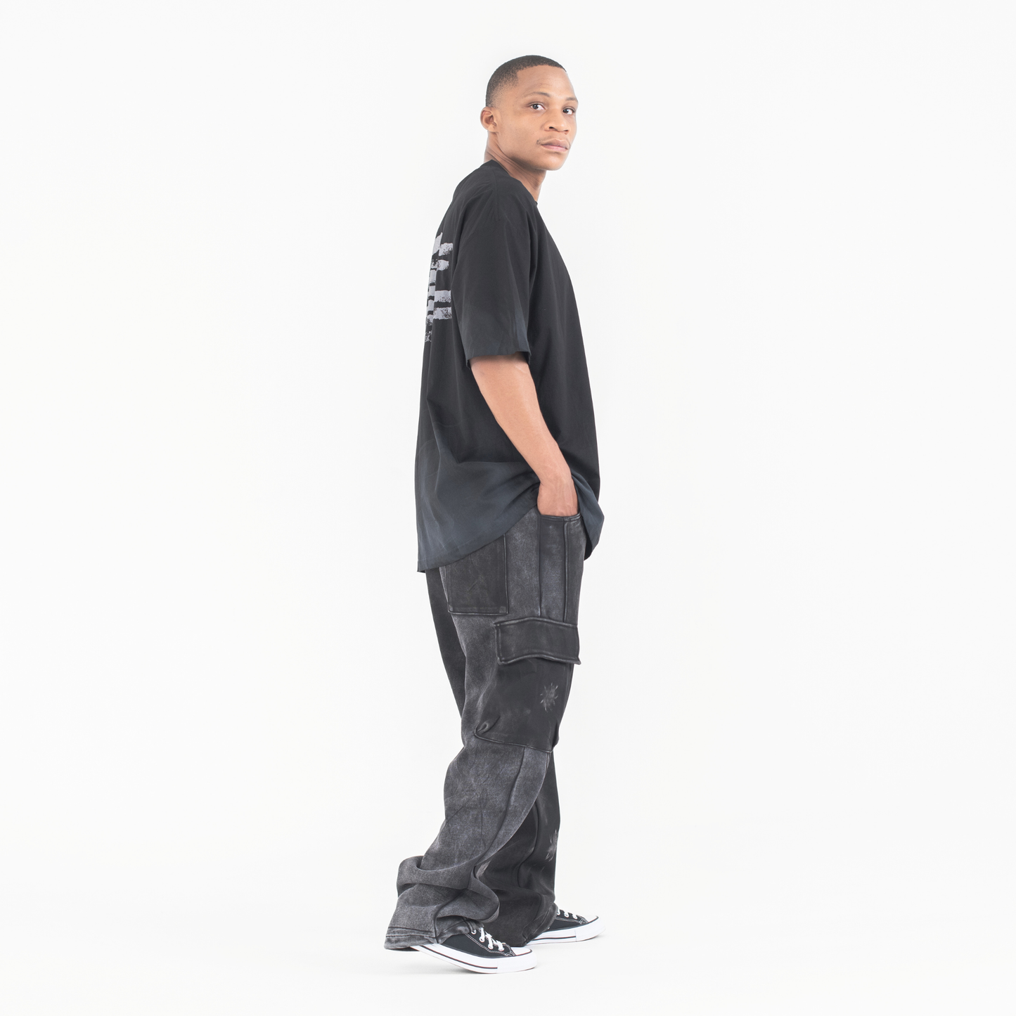 Ash Fade Cargo Jogger Pants