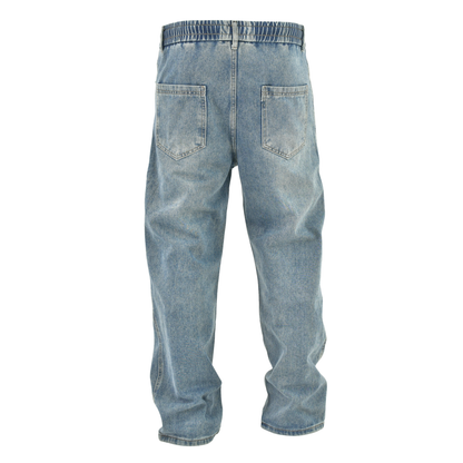 Vintage Wash Utility Drawstring Denim F8689