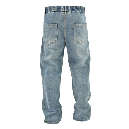Vintage Wash Utility Drawstring Denim F8689