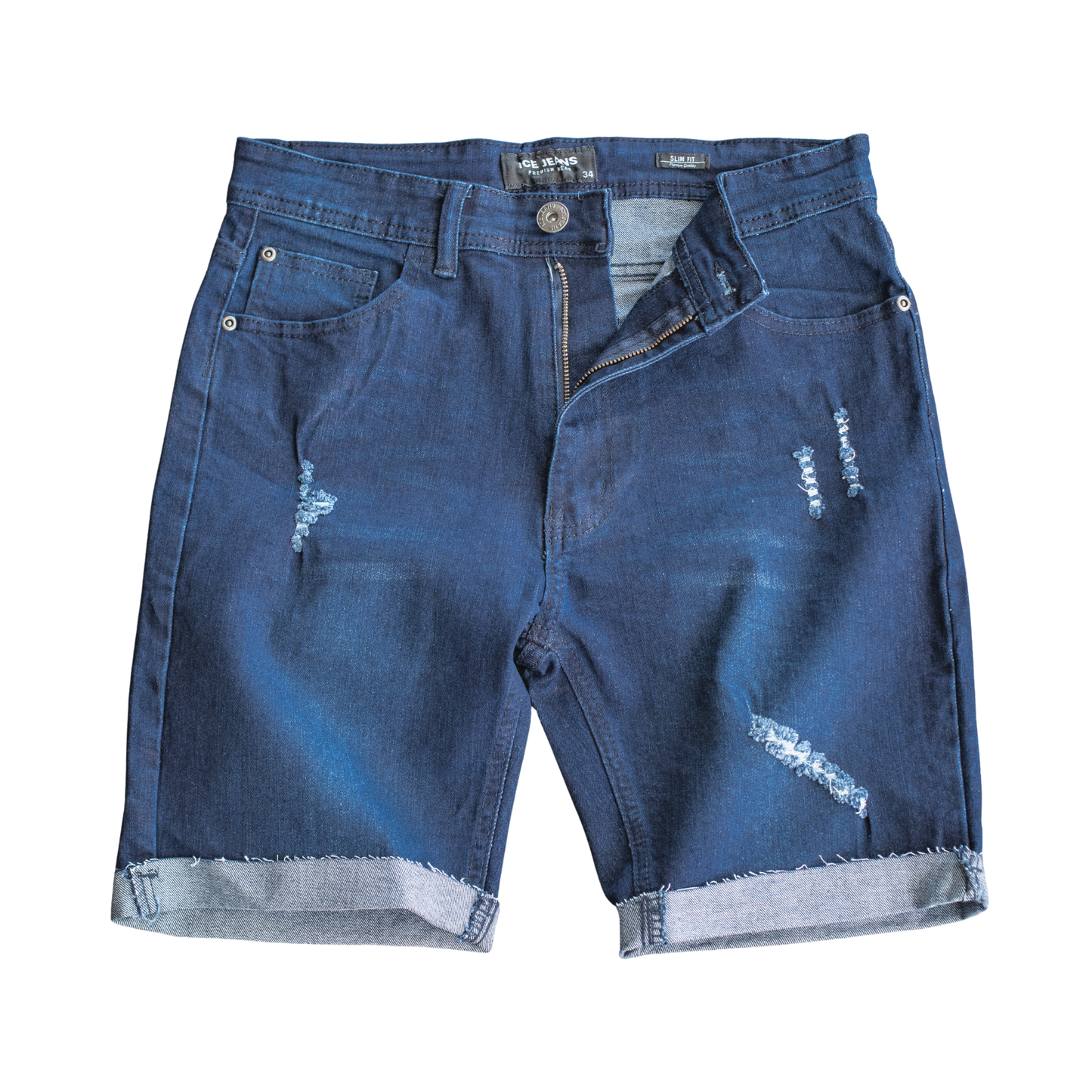 Ice Cut Off Distressed Denim Short