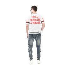 Load image into Gallery viewer, Torn Tactics Multi-Patch Distressed Jean
