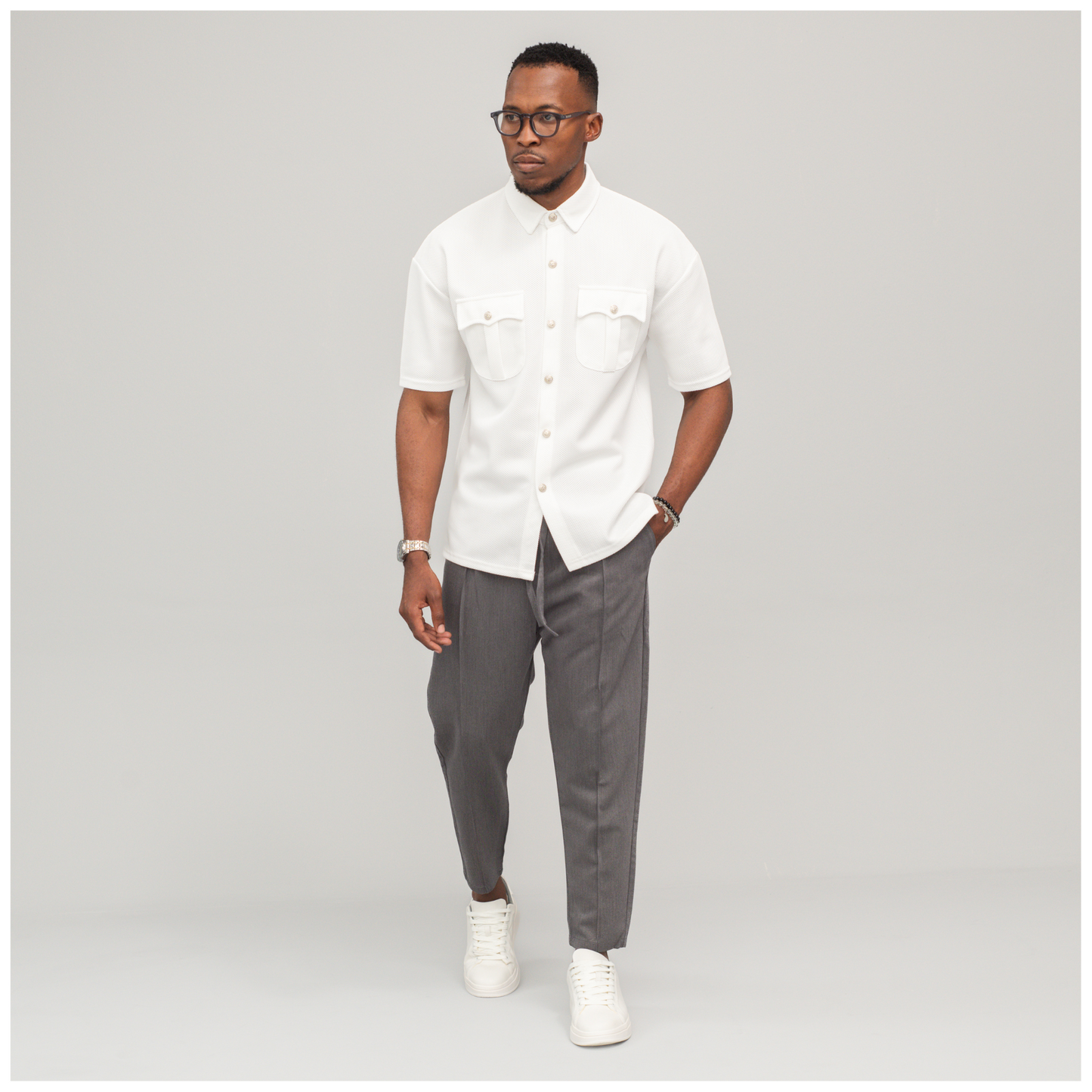 Urban Grey Tailored Jogger Pants