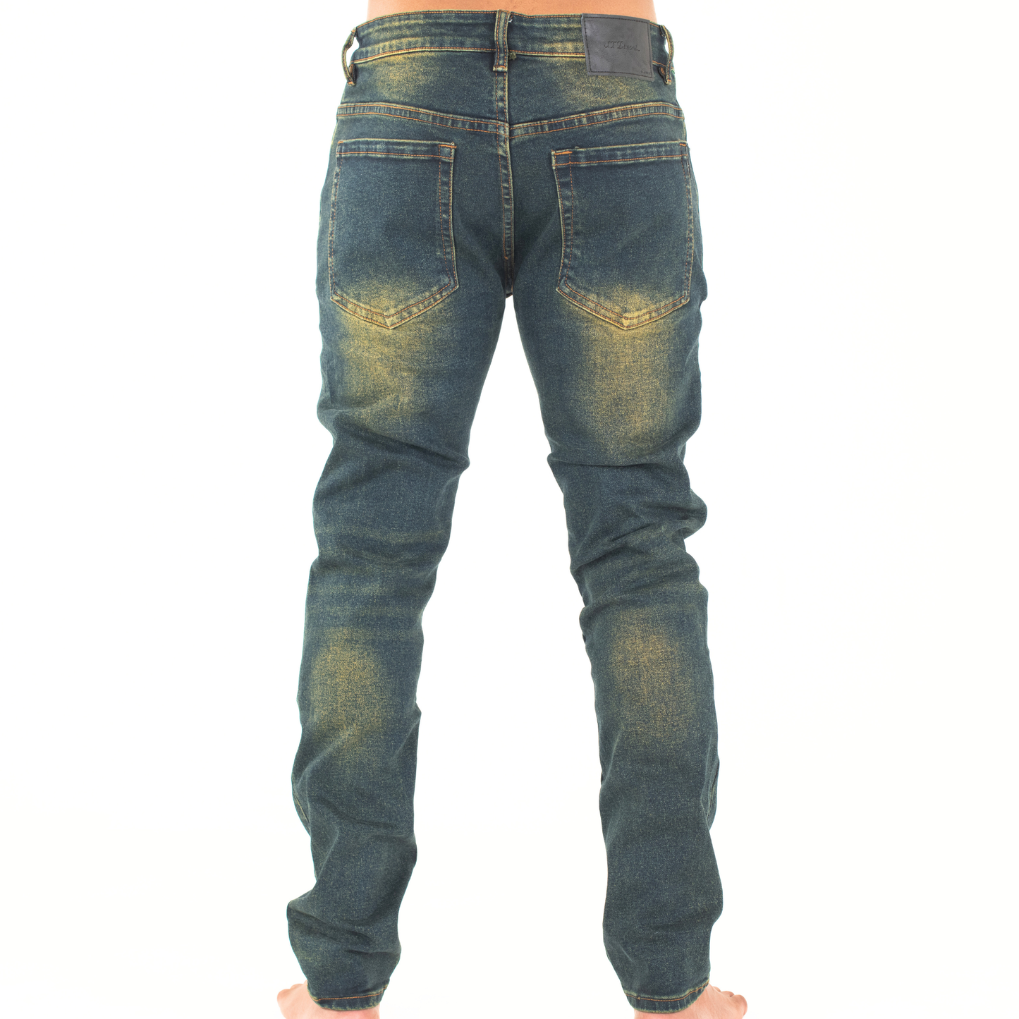 Vintage Fade Distressed Slim Denim