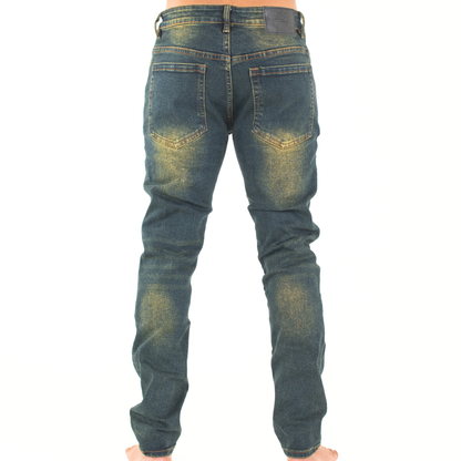 Vintage Fade Distressed Slim Denim