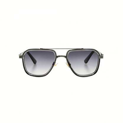 LOWKAL Executive Double-Bar Square Sunglasses