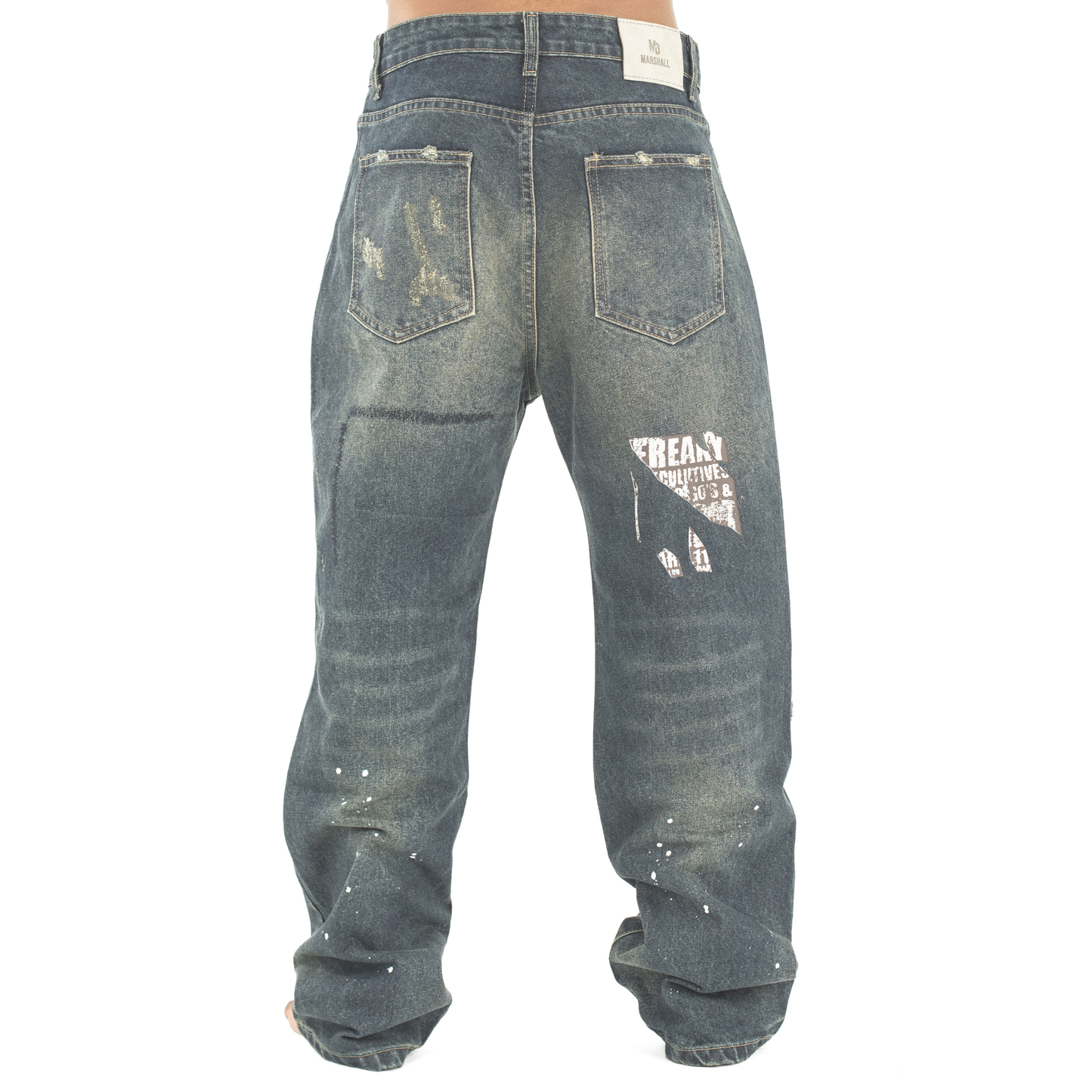 Urban Relic Distressed Baggy Denim